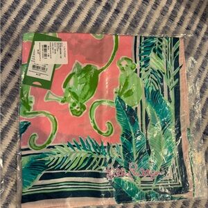 Lilly Pulitzer Blue and Green Patterned Scarf